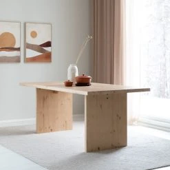 VM-Carpet VM Carpet Viita Matto Oma Koko Harmaa -4Living Store tyvi ruokapoyta 190x90 cm 2 hiekka