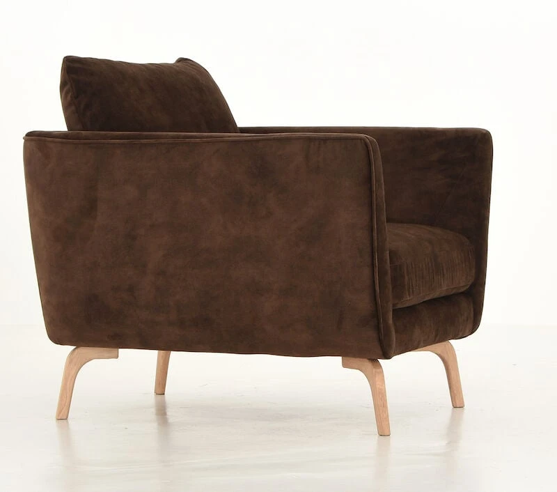 Veke Floss Nojatuoli Tummanruskea Adore 81, Valkotammi Jalat 3 Veke Floss Nojatuoli Tummanruskea Adore 81, Valkotammi Jalat - Image 3