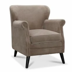 Wales Nojatuoli Vaaleanharmaa Sametti